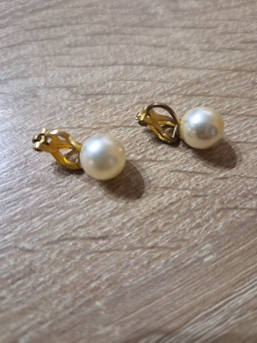 Perlen ohrstecker gold - perlen,