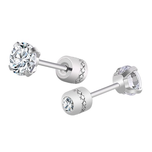 Ohrstecker edelstahl zirkonia - edelstahl,