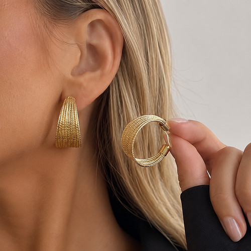 18k vergoldete creolen - 18k, damen