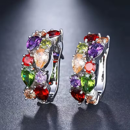 Damen creolen bunt - ✨,