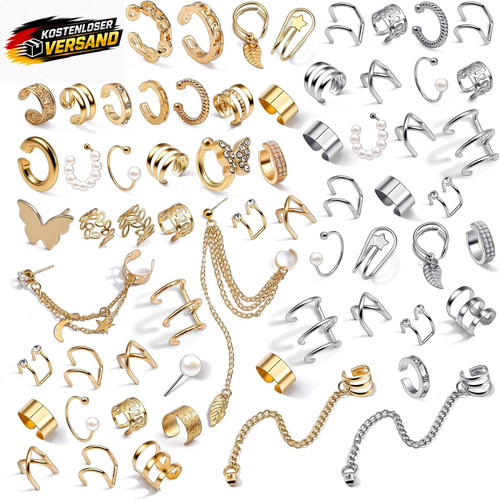 Ear cuff gold silber - set, damen