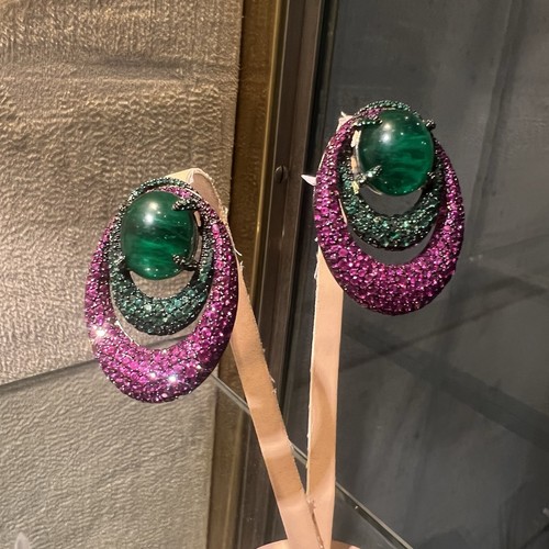 Ohrstecker paar oval - paar, grüner