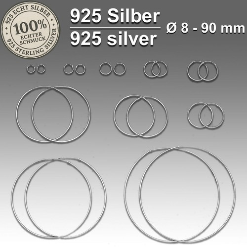 Creolen 925 sterling silber - creolen,
