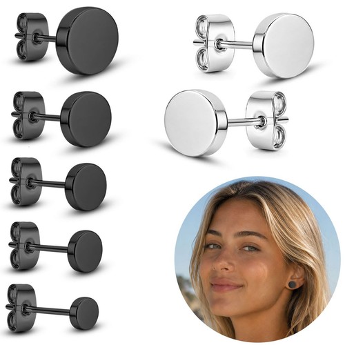 Runde edelstahl ohrstecker - 2,