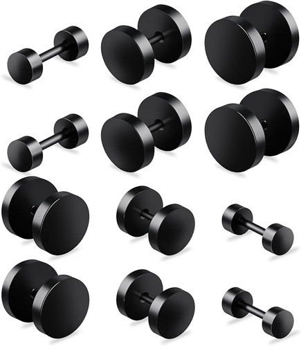 Paar ohrstecker schwarz - 6, set